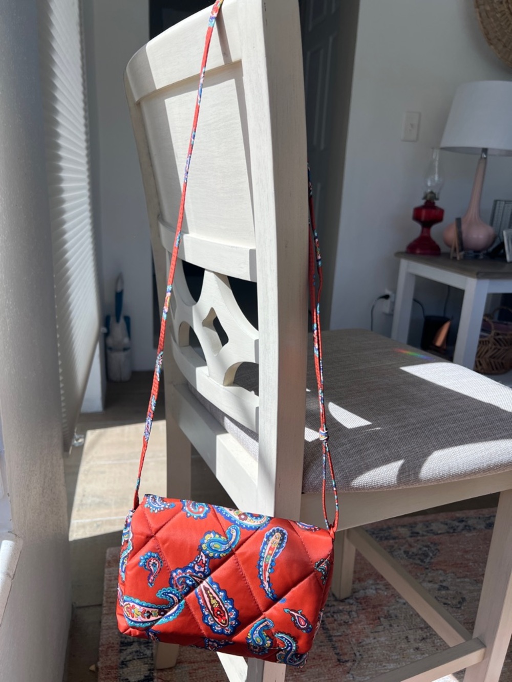 Vera Bradley Quilted Paisley Crossbody in Copper Red/ Brown